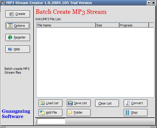 Click to view MP3 Stream Creator 2.0.2015.419 screenshot